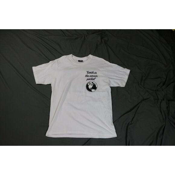 New Stussy T Shirt Mens 8 Ball M Earth in the Corner Pocket BLACK LIVES MATTER - Picture 2 of 6